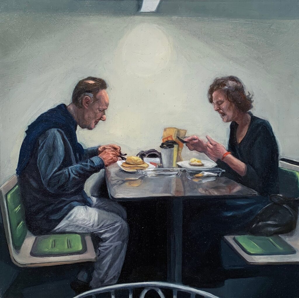 McDonald's Breakfast, by Theo Goldrach, 2018, oil on canvas