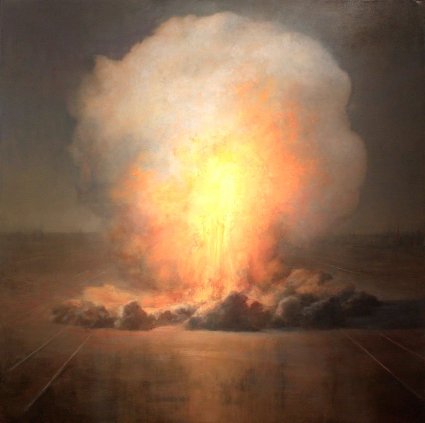 Explosion, by Kristy Gordon, 2013, Oil on canvas