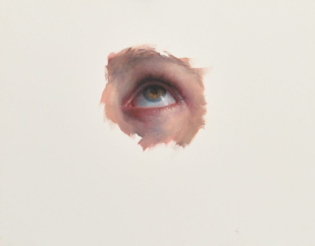 Eye Looking Up, by Kristy Gordon, 2020, oil on panel
