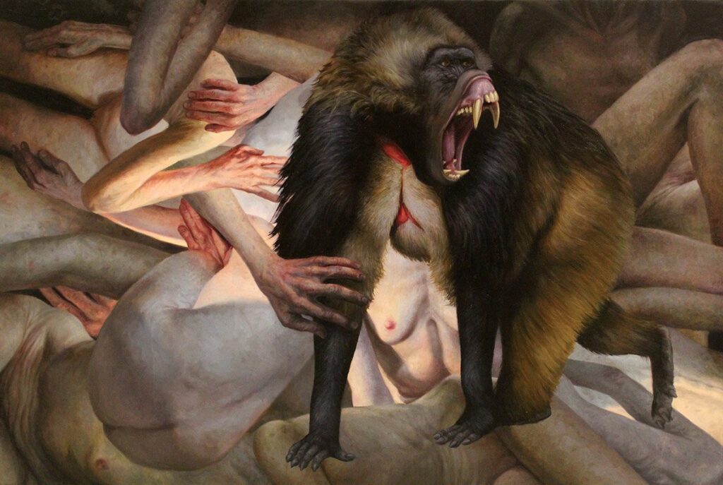 Devolve, by Angela Gram, 2012, Oil on canvas