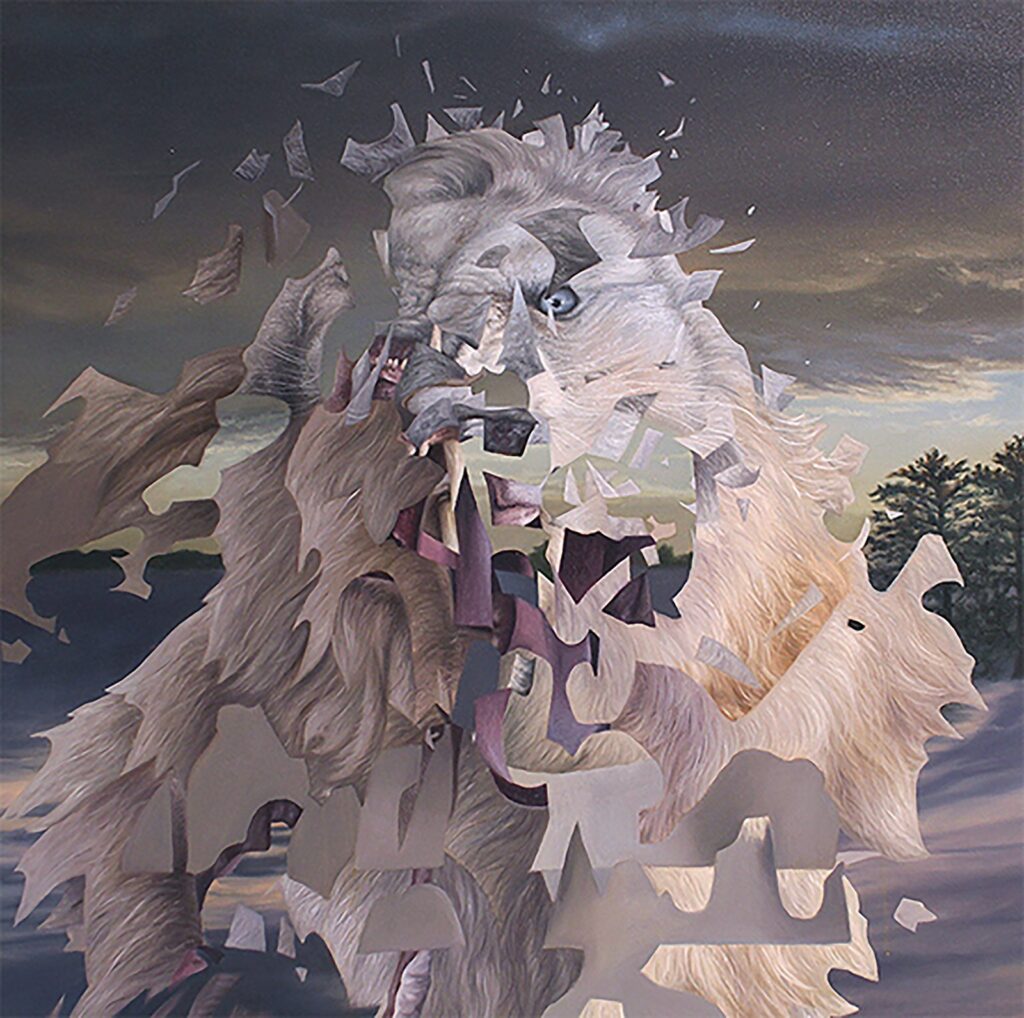 White Lion Angela Gram, by Angela Gram, 2015, Oil on linen