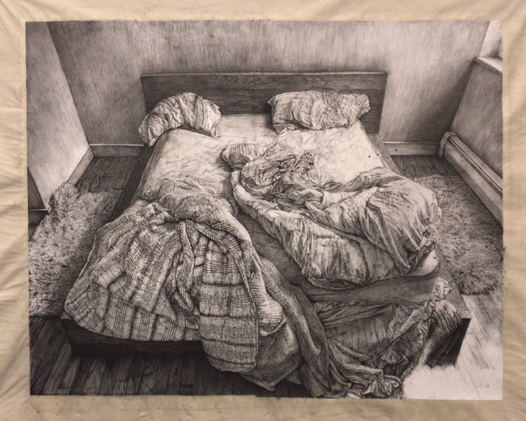 The Bed Is Shared, Pillows Are Not…, by Judith Gresh, 2018