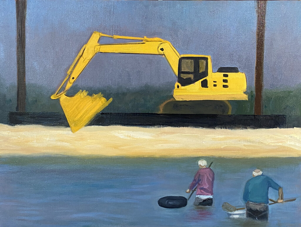 An Island No More, by Karen Groening Not for Sale, 2020, oil on canvas