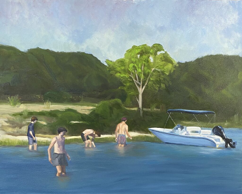 Landfall, by Karen Groening Not for Sale, 2020, oil on canvas