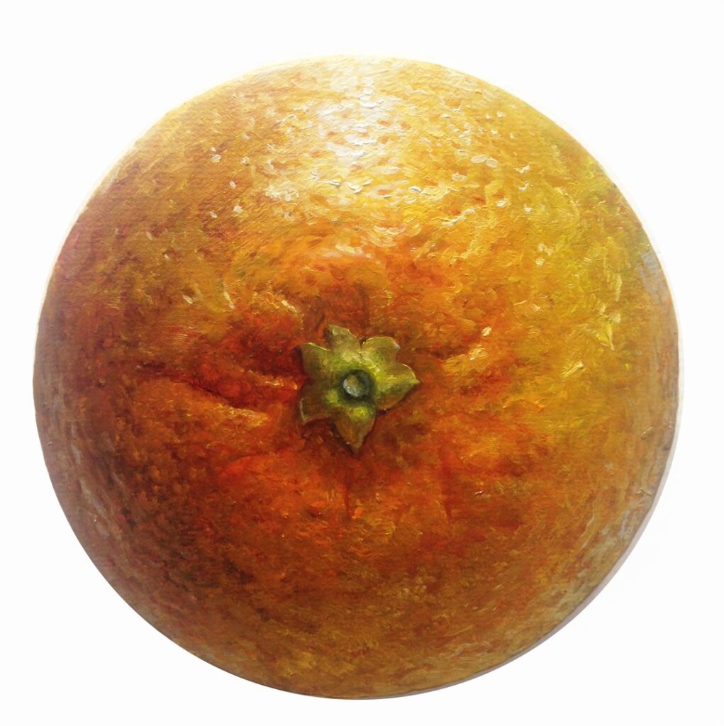 by Alonsa Guevara, 2014, Oil on canvas, 5 inches diameter