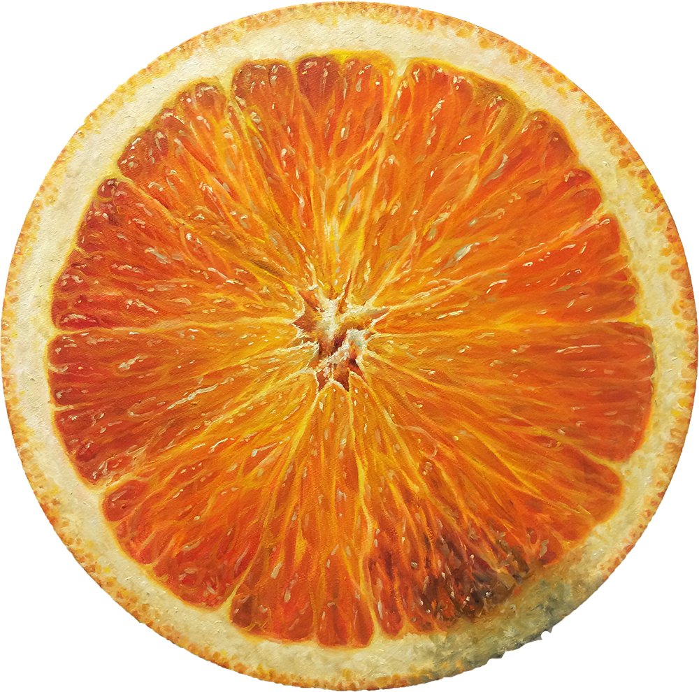 by Alonsa Guevara, 2015, Oil on canvas, 20 inches diameter