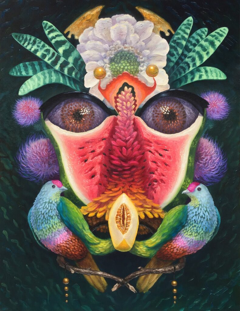 Fruit Dove Crown, by Alonsa Guevara, 2019