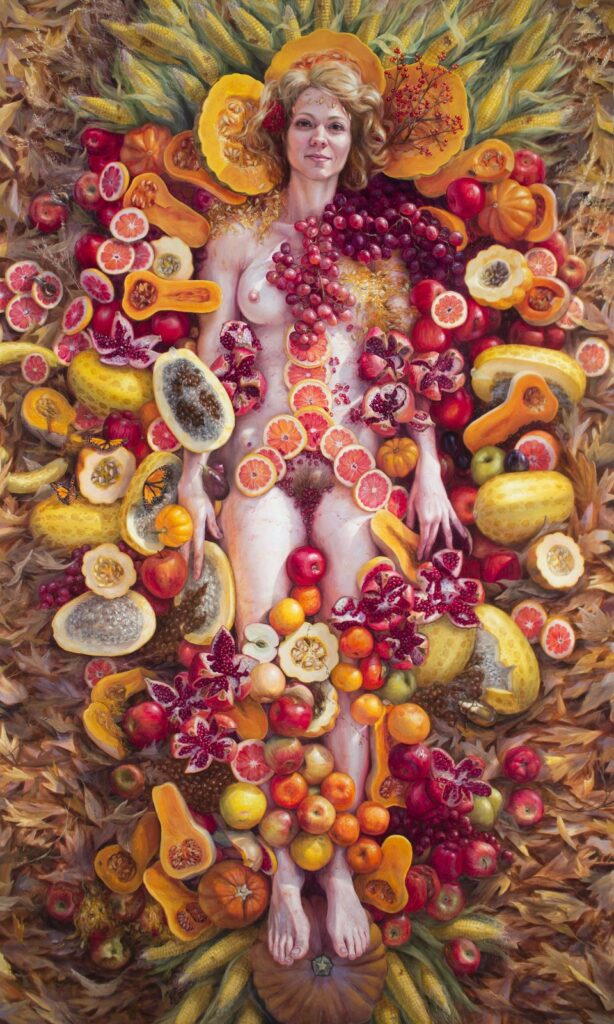 Patricia's Ceremony, by Alonsa Guevara, 2016, Oil on canvas