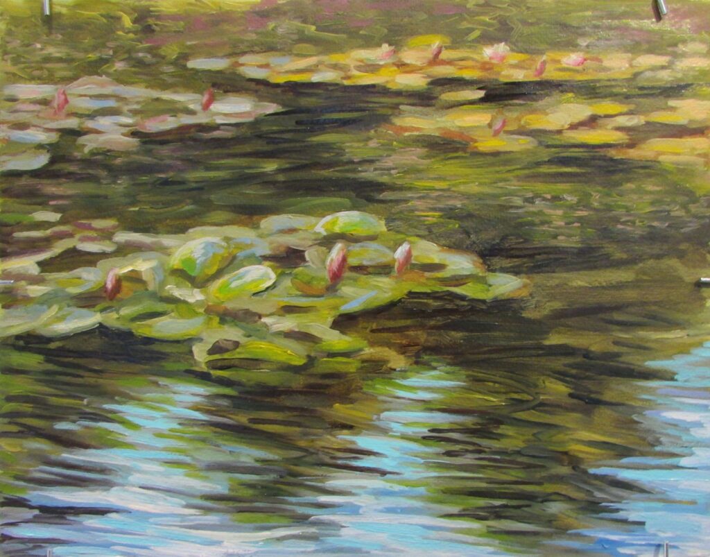 Pond, by Alonsa Guevara, 2013, Oil on paper
