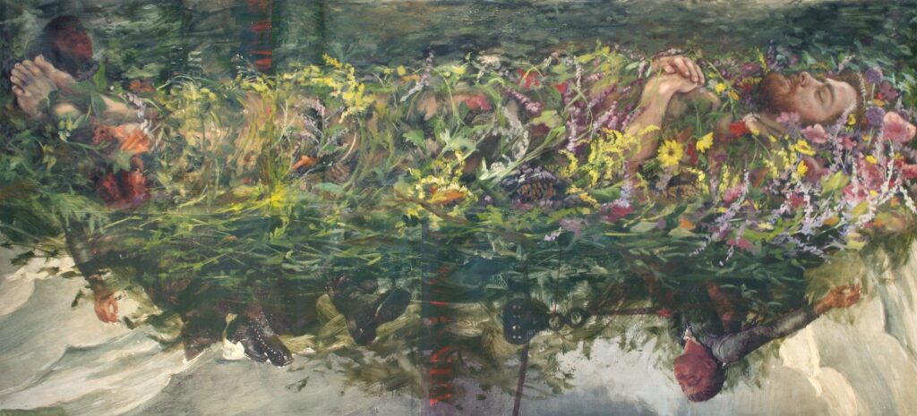 The Wake, by Alonsa Guevara, 2013, Oil on paper