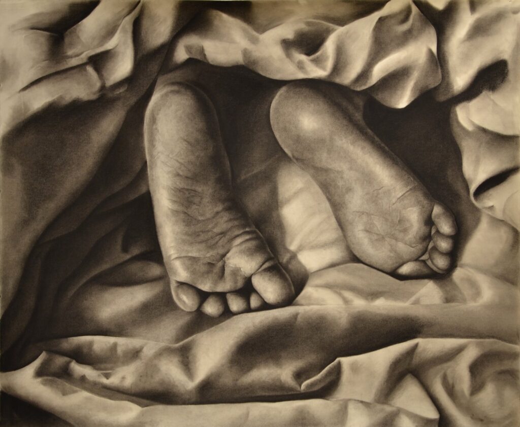 Untitled, by Cynthia Gutierrez, 2015, Charcoal on paper