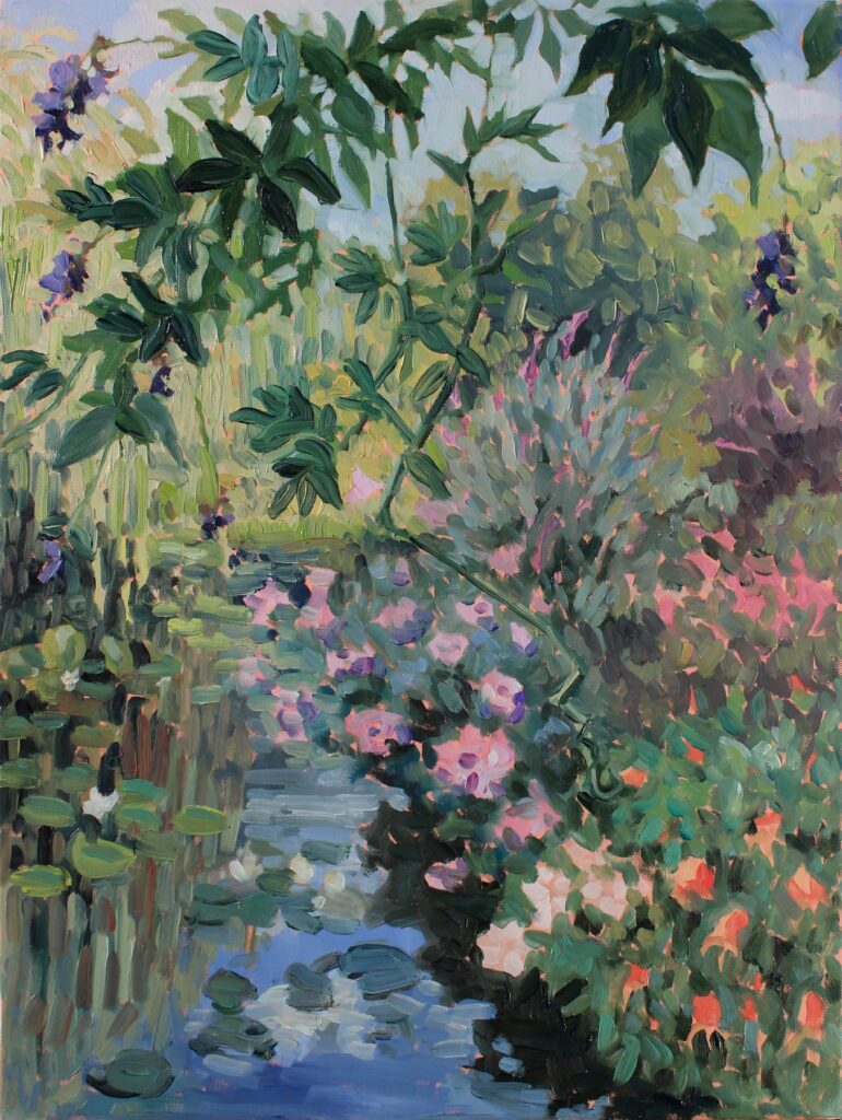 From Monet's Bridge, by Elody Gyekis, 2018, oil on canvas