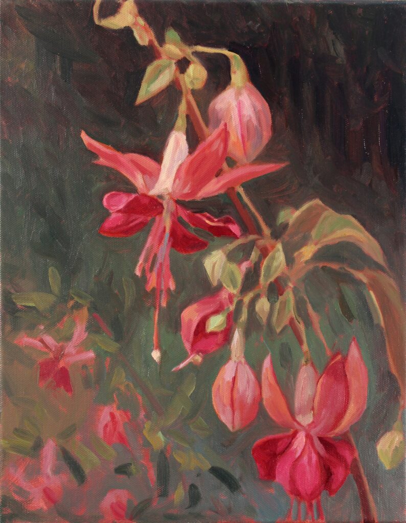 Fuchsia, by Elody Gyekis, 2018, oil on canvas