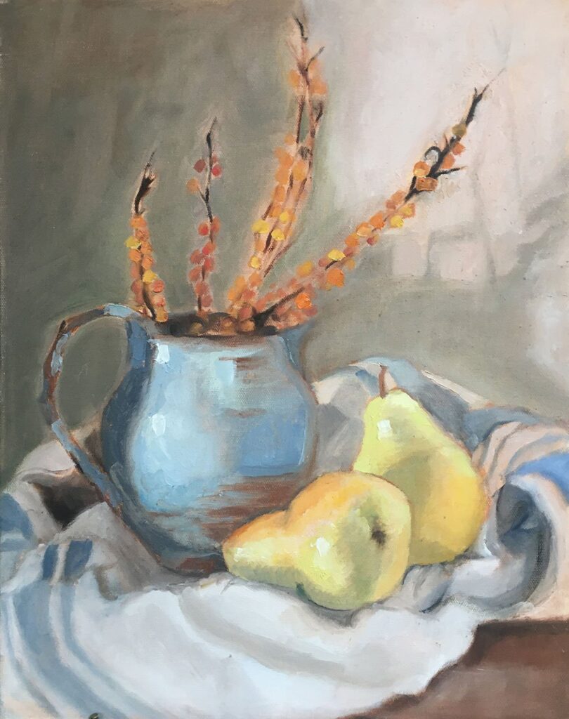 Caroline's Pitcher, by Lauren Hamilton, 2019, oil on canvas