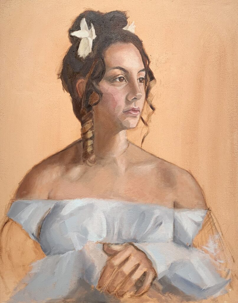 Sarah, by Lauren Hamilton, 2019, oil on canvas