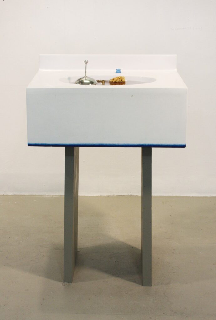 The Orakei Basin, by Lucy Han, 2018, resin, paint, and wood