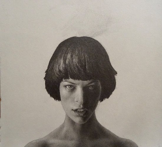 Mila, by Gabriela Handal, 2016, Graphite on Stonehenge paper