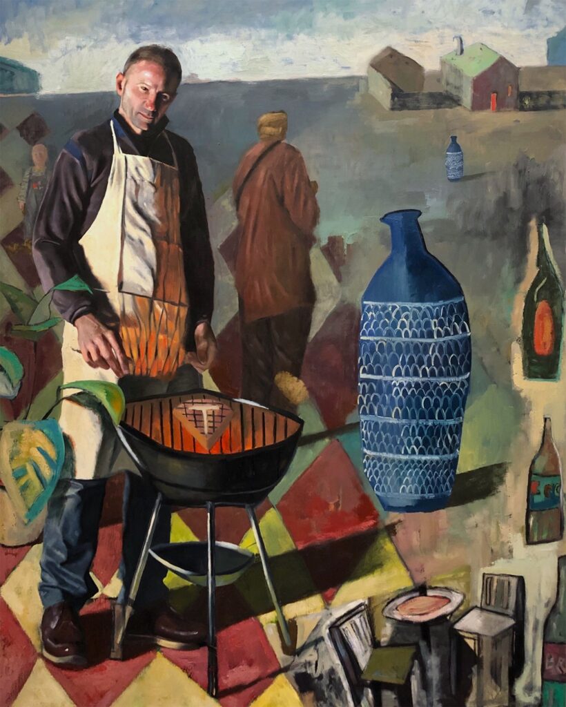 Making a Child is Like Making a Vase, by Austin Harris, 2019, oil on linen