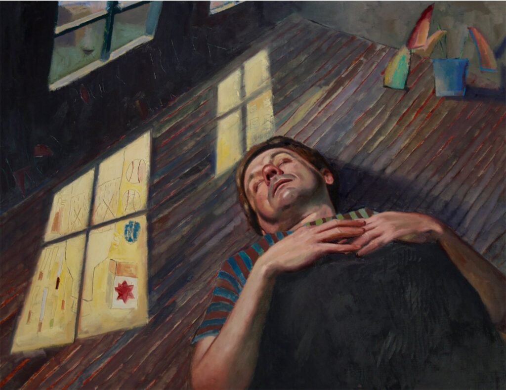Through the Window, by Austin Harris, 2019, oil on linen