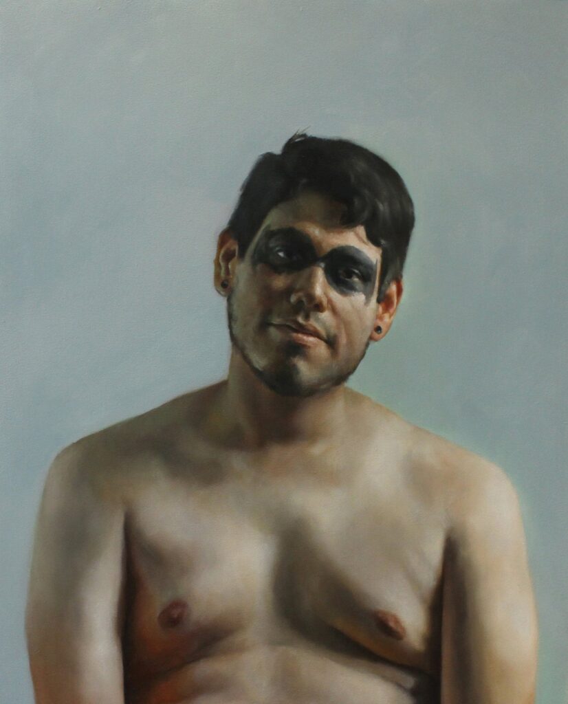 Santiago, by Austin Harvey, 2019, oil on panel