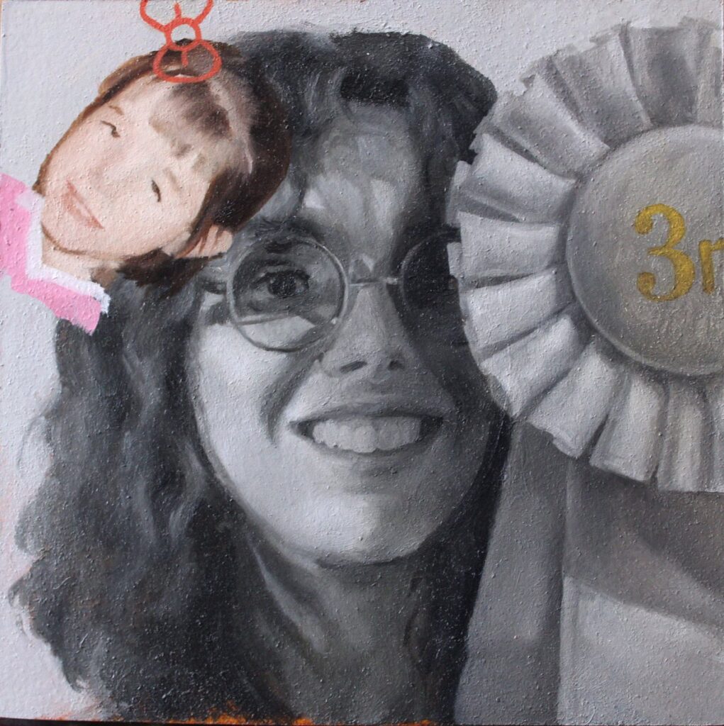 Untitled, by Austin Harvey, 2020, oil on paper mounted to panel