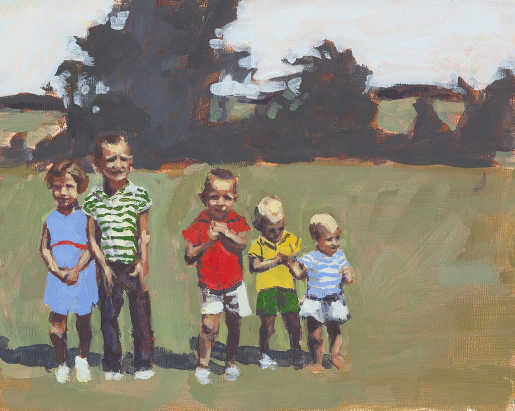 Cox Kids, by Amellia Hausmann, 2023, acrylic on panel