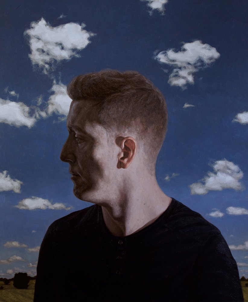 Posthumous Portrait of Brother, by Jacob Hayes, 2021, oil on wood panel