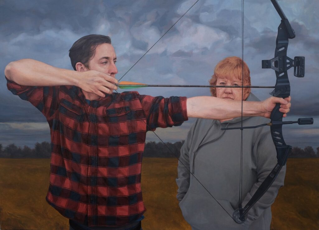 The Archer, by Jacob Hayes, 2017, Oil on wood panel