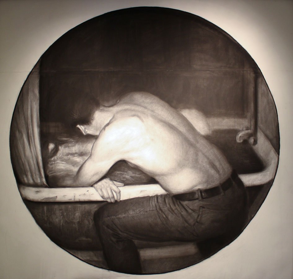 Untitled, by Ian Healy, 2012, Charcoal on paper