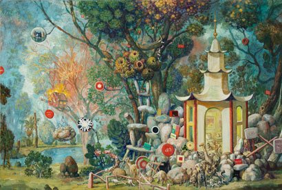 Millenium Burial Mound, by Julie Heffernan, 2010, Oil on canvas