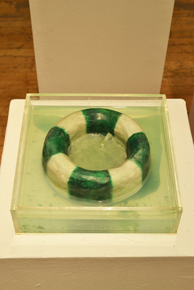 Undertow: Water Series, by Erinn Heilman, 2015, clay, paint