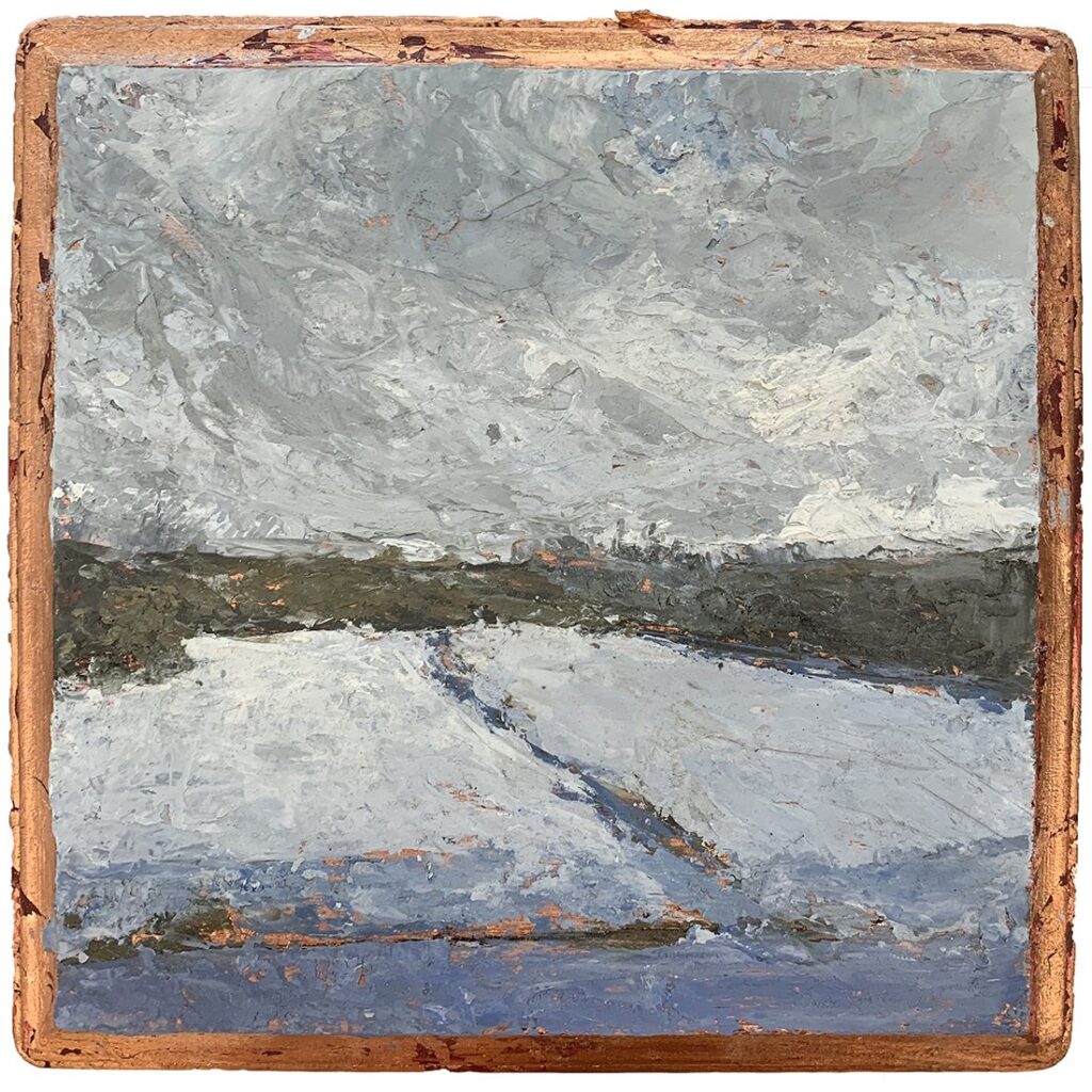 Untitled, by Katie Hemmer, 2020, encaustic on panel