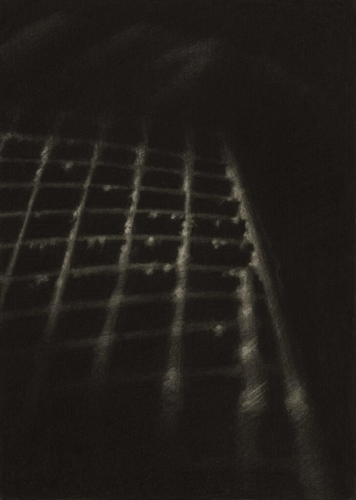 The Grid, by Joshua Henderson, 2015, Graphite on paper on panel