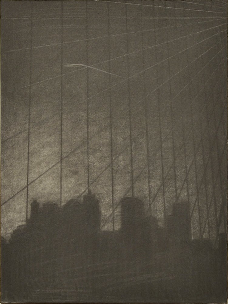 Ascent, by Joshua Henderson, 2015, Graphite on paper on panel