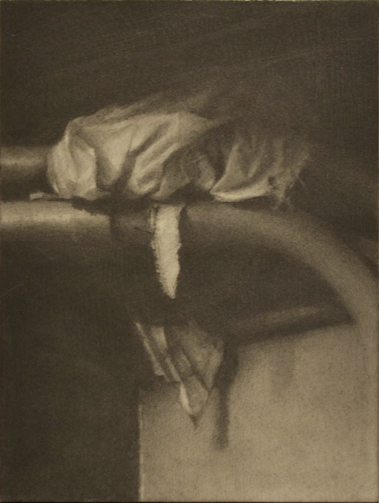 Displacement, by Joshua Henderson, 2015, Graphite on paper on panel