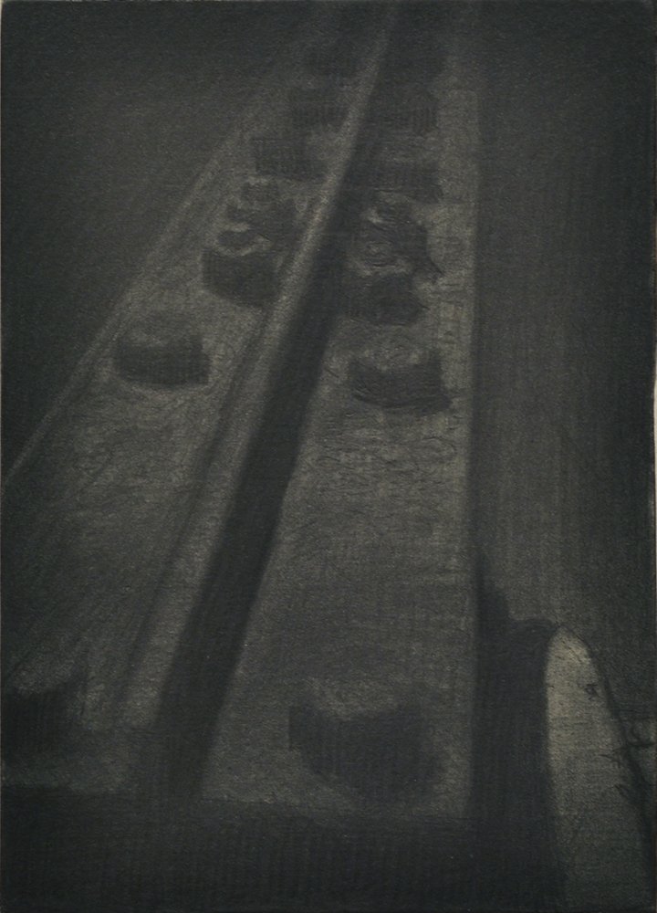 Nuts/Bolts, by Joshua Henderson, 2015, Graphite on paper on panel