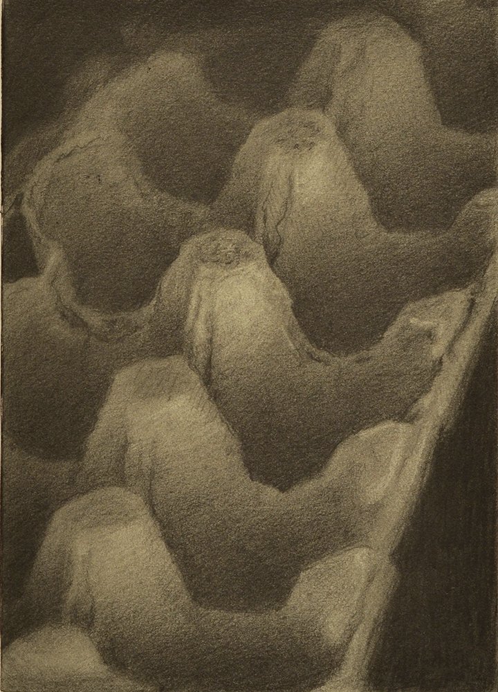 Sustenance, by Joshua Henderson, 2015, Graphite on paper on panel