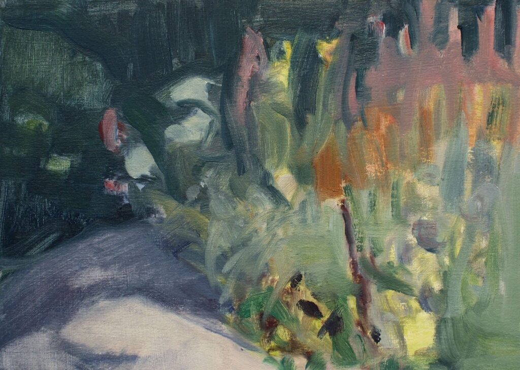 The Hamlet, by Ivy Hickam, 2012, Oil on paper