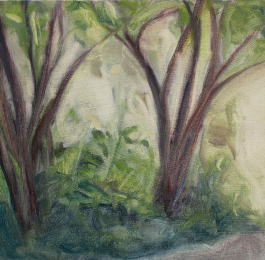 The Hamlet, by Ivy Hickam, 2012, Oil on paper