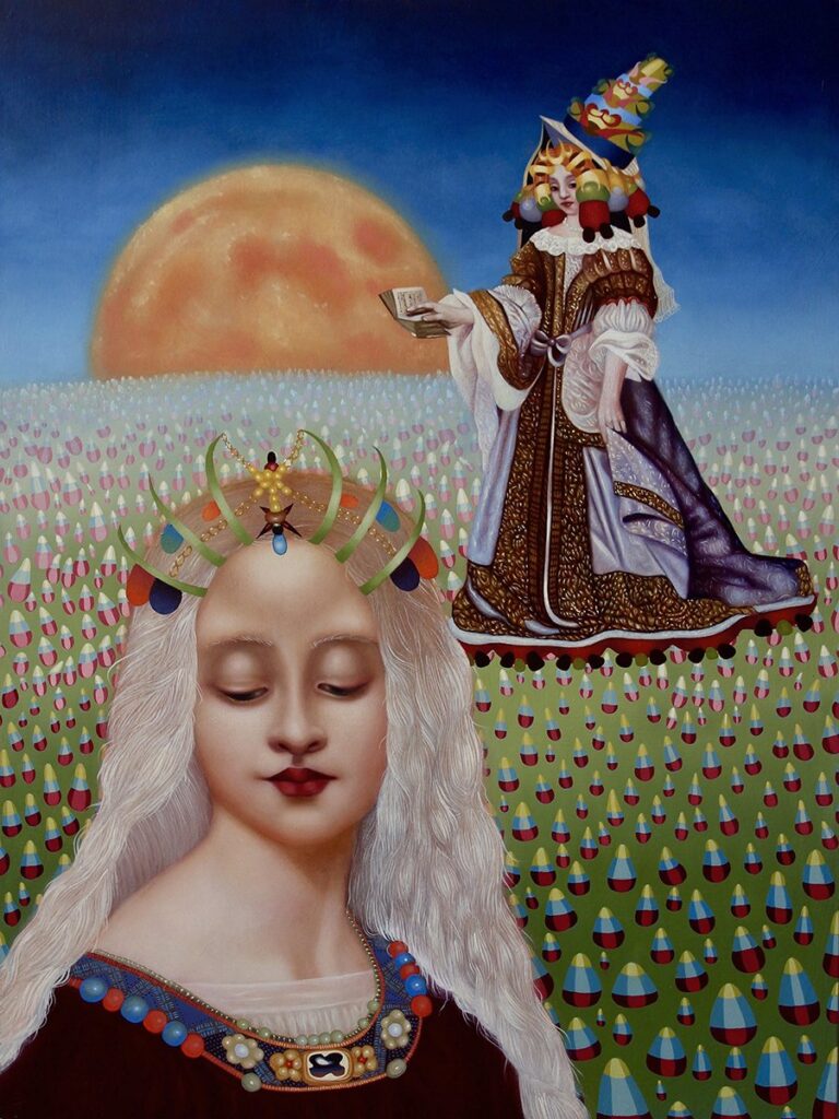 Pink Moon, by Jacob Hicks, 2020, oil on panel