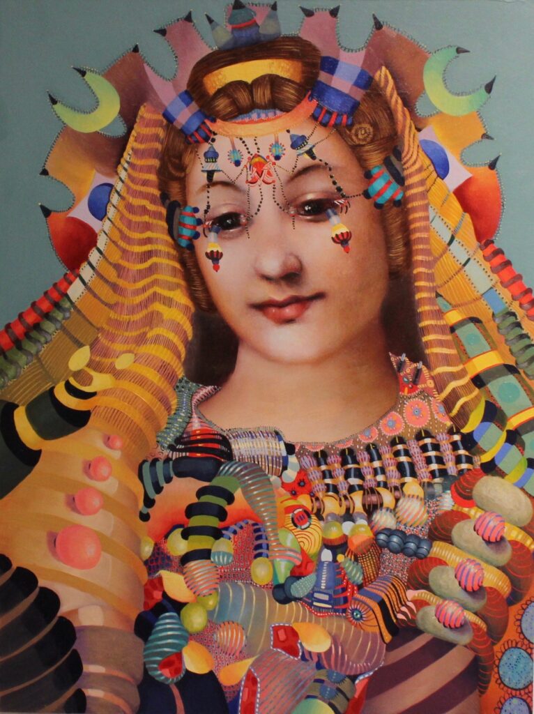 Woman 1, by Jacob Hicks, 2017, oil on panel