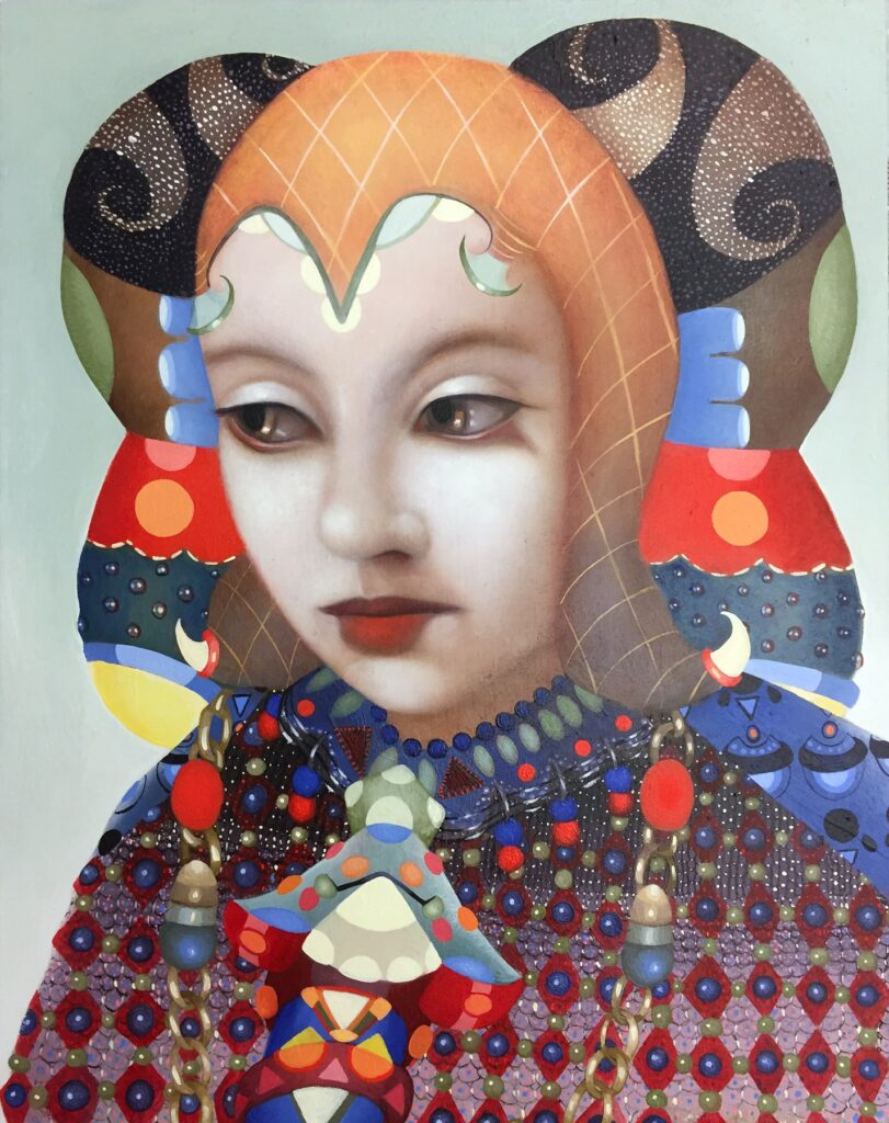 Woman 20, by Jacob Hicks, 2019, oil on panel