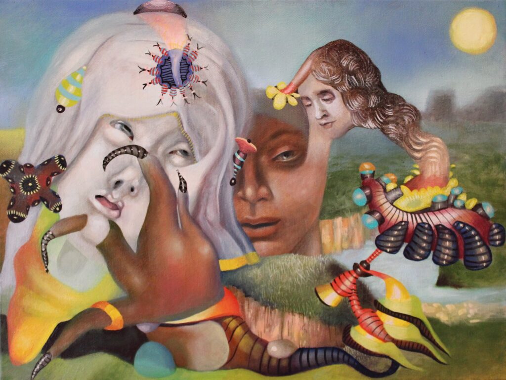 Bridge, by Jacob Hicks, 2015, Oil on canvas