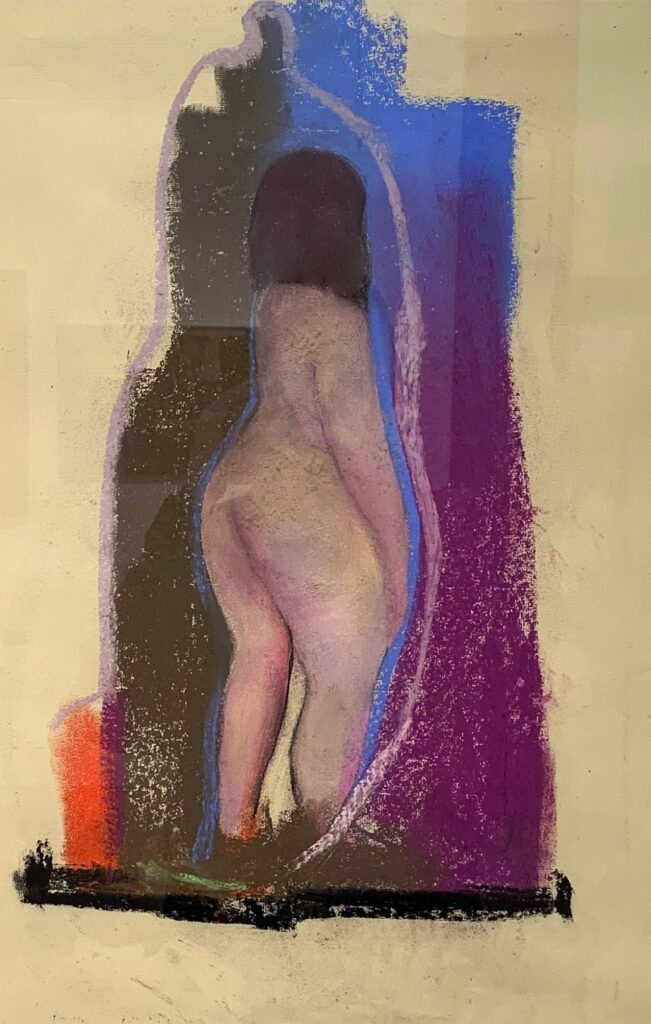 Rhoda, by Emily Rose Hirtle, 2019, pastel and charcoal on soft pastel paper