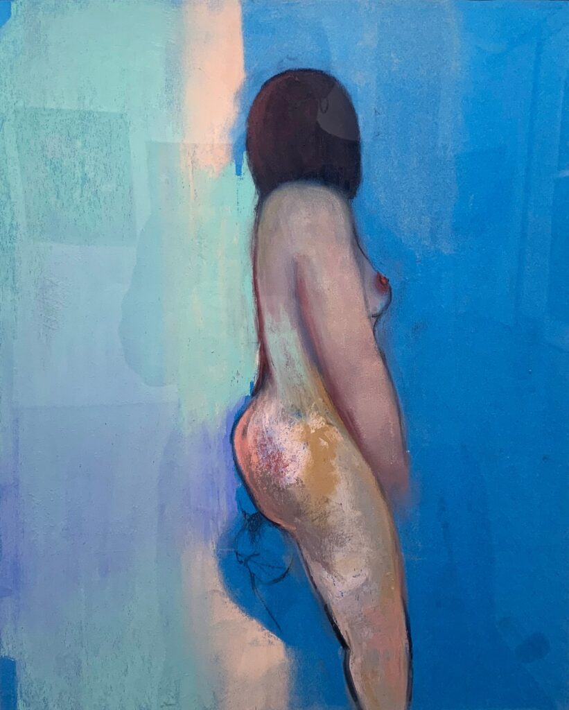 Rose, by Emily Rose Hirtle, 2019, pastel and charcoal on pastel paper