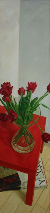 Red Tulip, by Hu Jiancheng, 2016, Oil on canvas