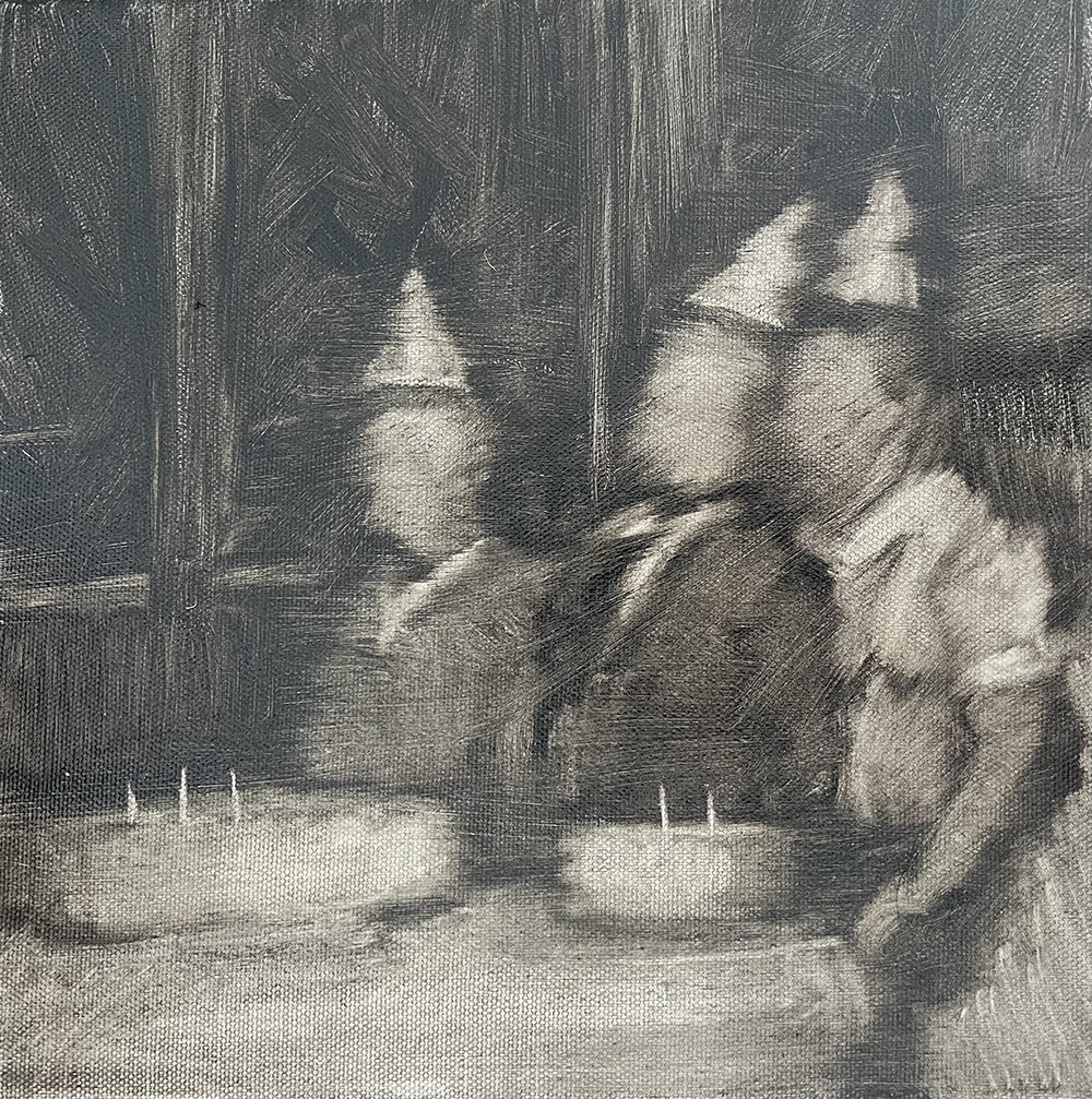 Birthday Cake, by Amy Hughes, 2022, oil on canvas
