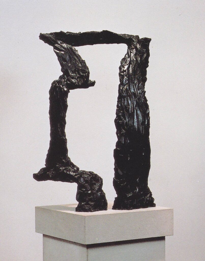 Caryatid, by Bryan Hunt, 1980, Bronze