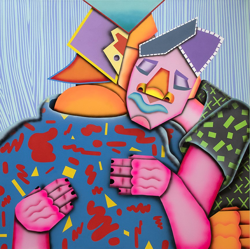 The Embrace, by Loc Huynh, 2019, acrylic on canvas