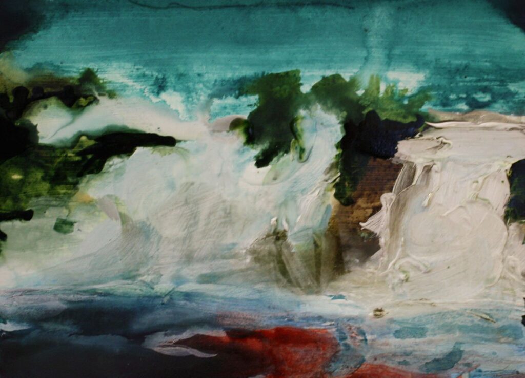 Coccon Forest at Dawn, by Elizabeth Glaessner, 2012, ink on paper